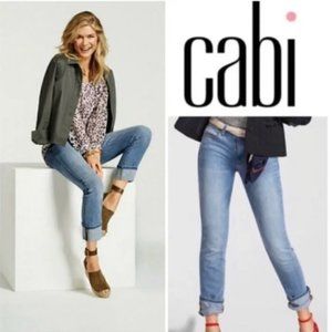 CABI Light Wash Cotton Denim High Straight Jeans 10 / 30" 5309